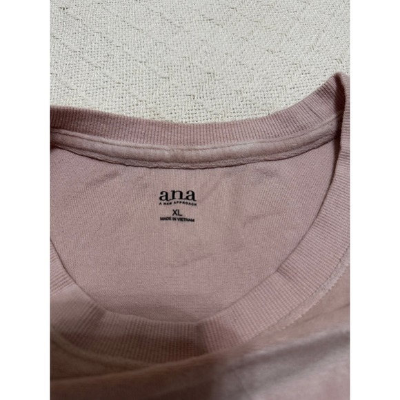 ana a new approach womens dusty rose velour tie side sweatshirt top xl - Picture 4 of 6